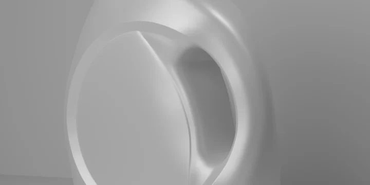Een witte fles zonder etiket op een grijze ondergrond
