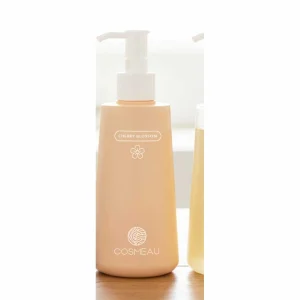 Cosmeau Wasparfum Kersenbloesem, flesje met pompje van 250 ml naast de navulzak van 500 ml