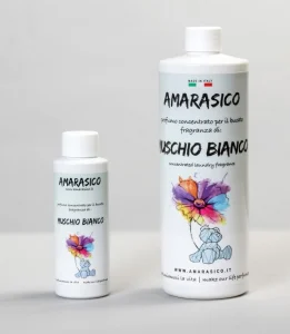 Amarasico Witte Muskus, flessen van 100 ml en 500 ml